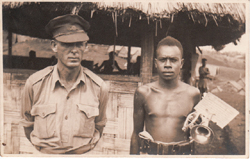 David Crawley with Nelson Tokiel, First Cornet, Bisiatabu 1943